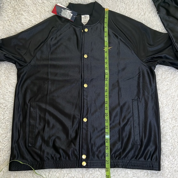 Reebok Black Gold Snap Jacket Track Basketball Sporty Mens Size Large - Picture 11 of 12
